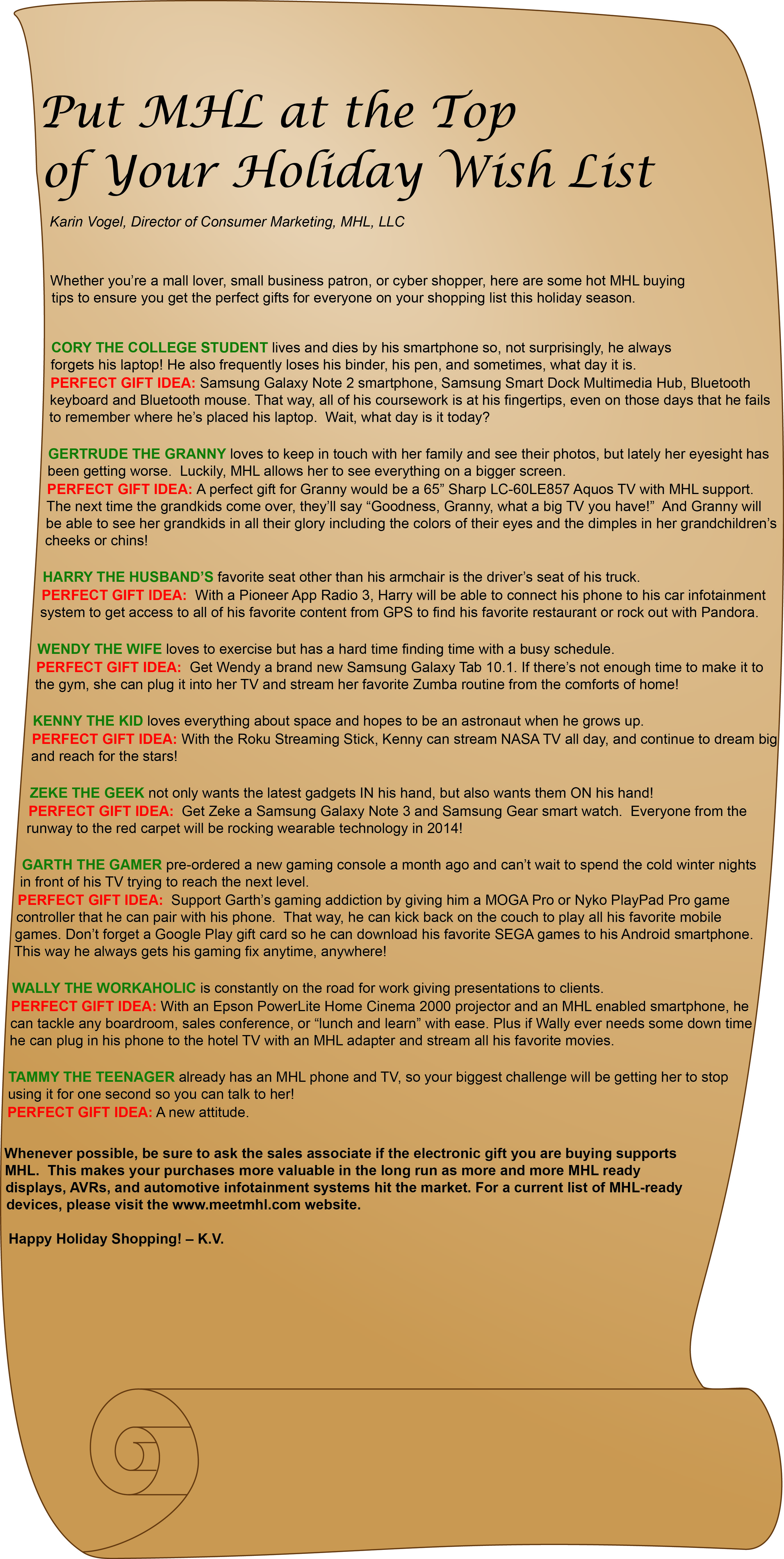 Holiday Blog on Parchment Roll